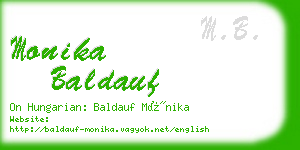 monika baldauf business card